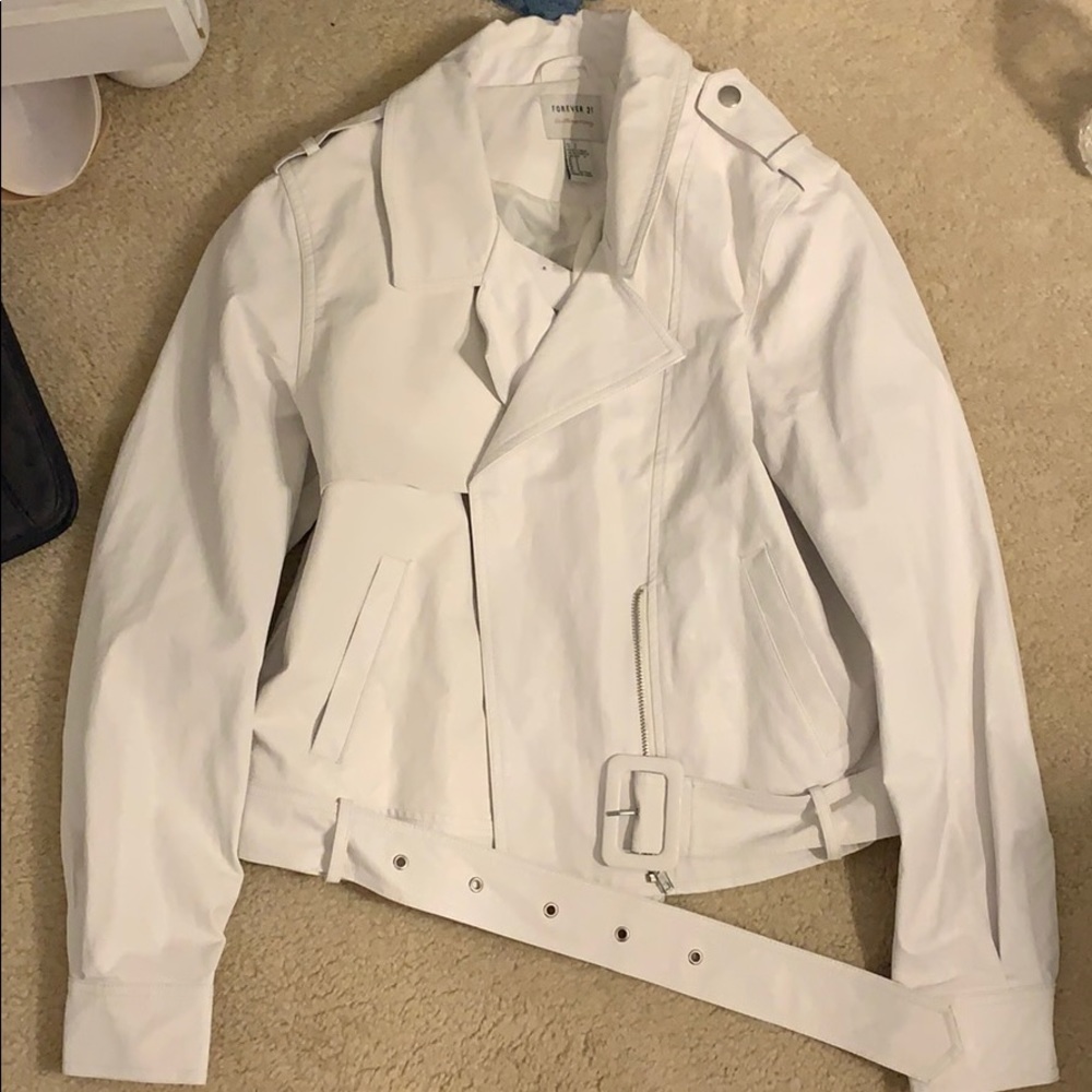 White leather jacket